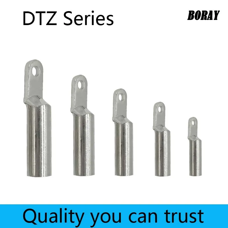 DTZ-120/150/185/240 High Conductivity Red Copper Lug Cold Pressure Terminal Small Palm Bolt Hole Type