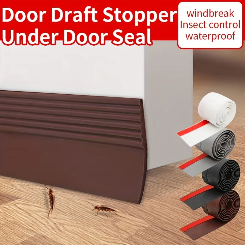 YITAPE Weatherproof Door Bottom Seal 3.6cm*1M Soundproof Waterproof Self Adhesive Under Door Draft Stopper Blocker Stripping