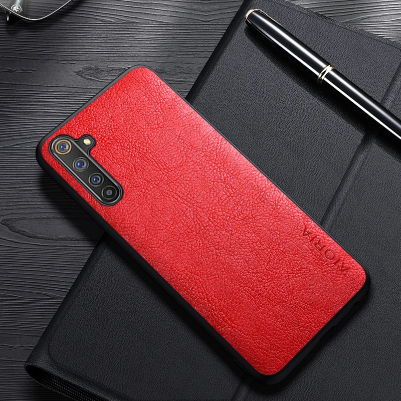 Case For Realme 6 Pro 6i Simple Design Luxury Leather Business Cover For Realme 6S Case