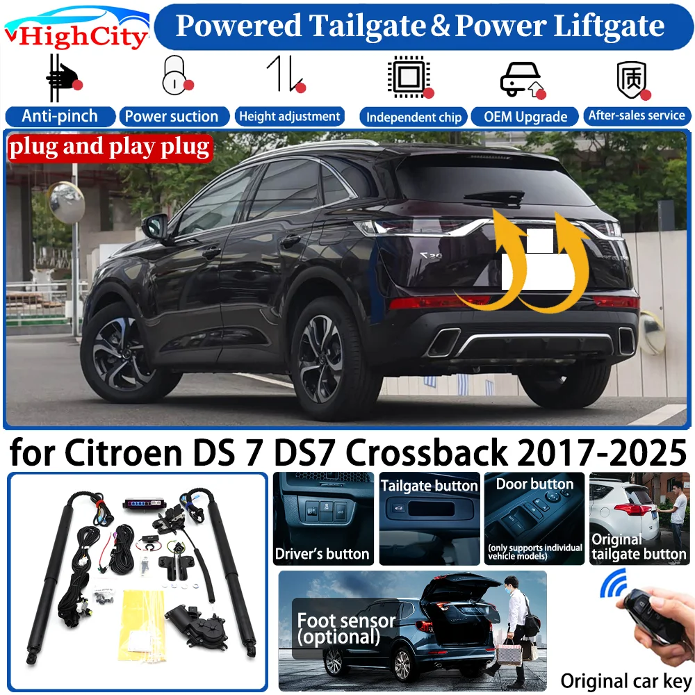 for Citroen DS 7 DS7 Crossback 2017-2025 Car Automatic Smart Powered Tailgate Power Liftgate System Intelligent Trunk Lift Kit