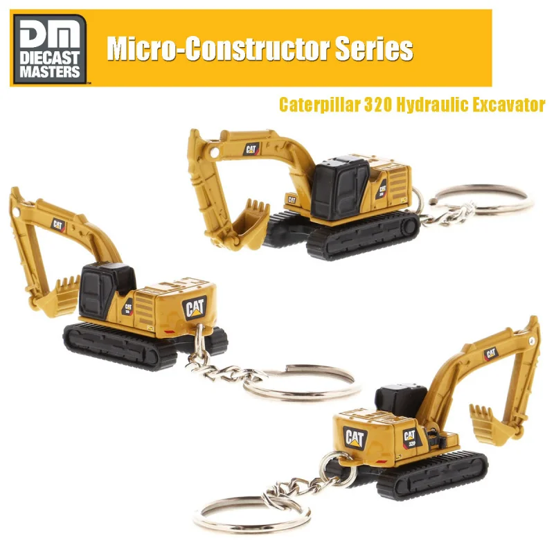 

Diecast Model DM Cater/pillar CAT 320,D8T,CAT770 Hydraulic Excavator Key Ring Micro-Constructor Series Engineering Vehicle
