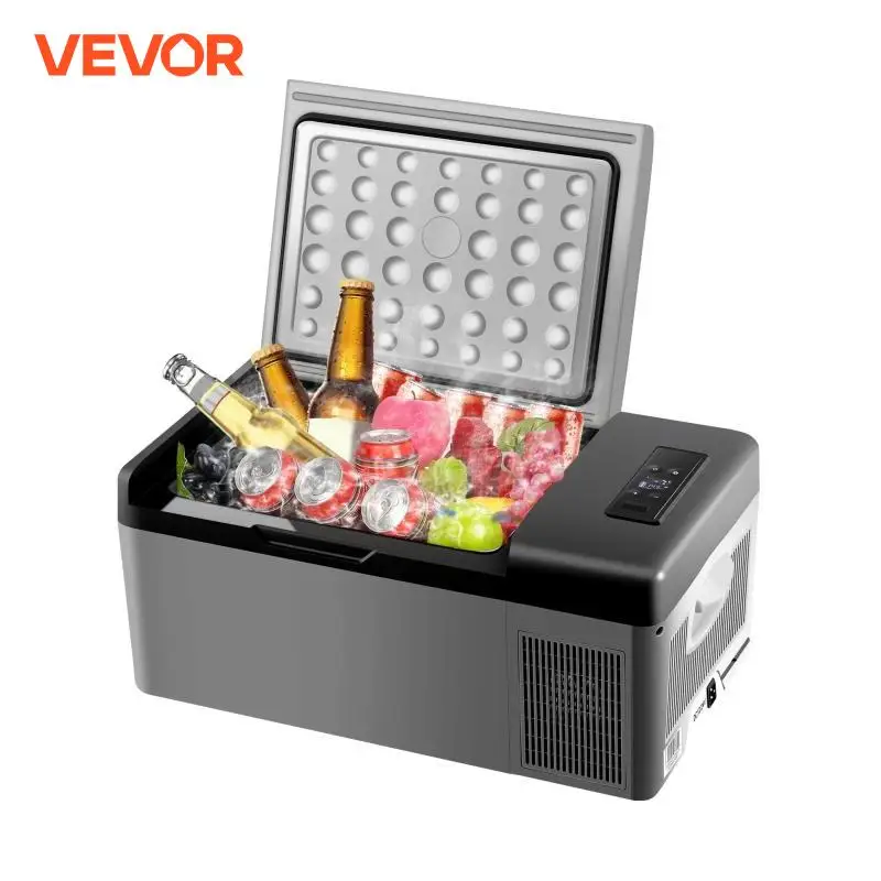 VEVOR Glacière Congélateur Voiture Portable 15 L Mini Réfrigérateur Électrique 45 W Mini Frigo