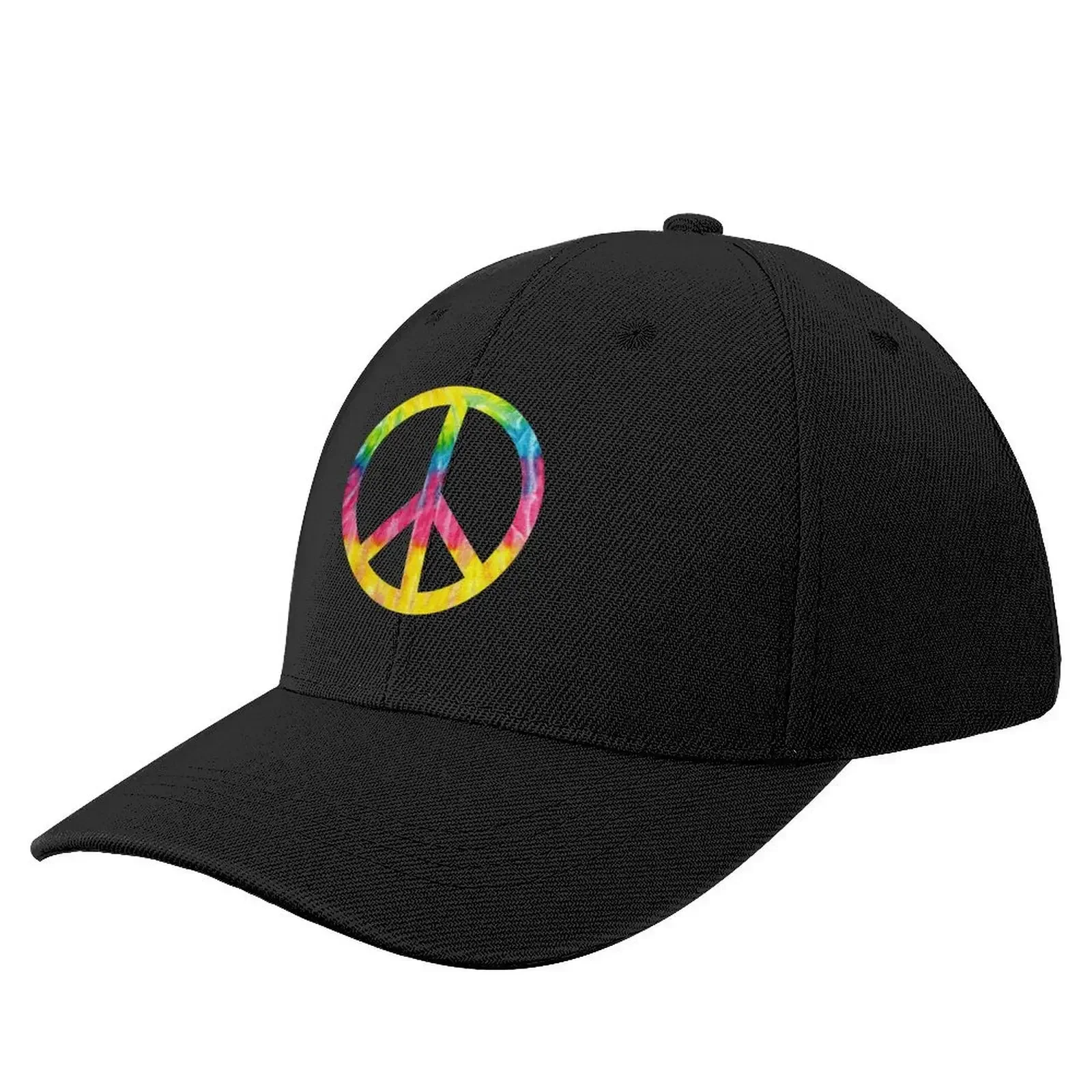 Tie-Dye Peace Sign Hippie Bohemian Festival Symbol Baseball Cap Military Cap Man Streetwear western Hat Caps For Women Men's