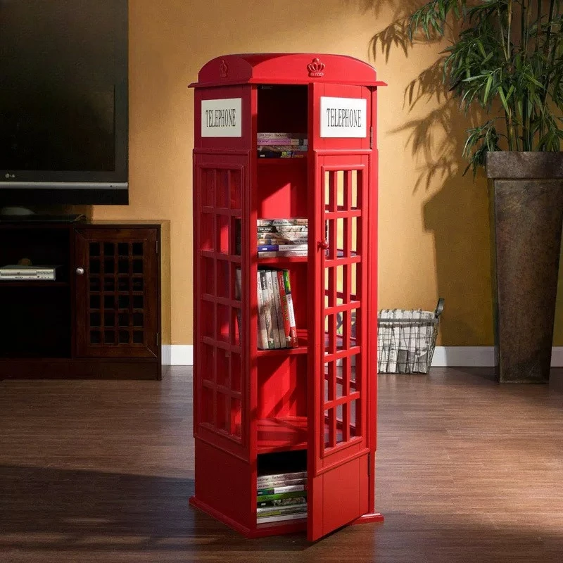 Storage low cabinet, creative phone booth decoration, with door