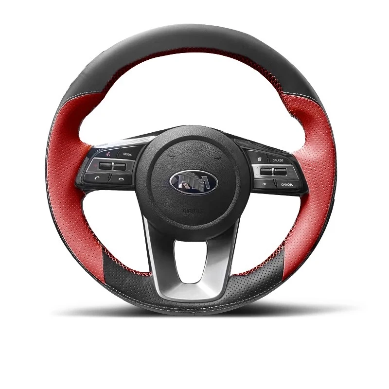 

Car Steering Wheel Cover for КИА KIA K5 Optima Ceed 2019 Seltos Sonet 2023-2025 K3 2019-2024 Forte 2018 Leather Auto Accessories