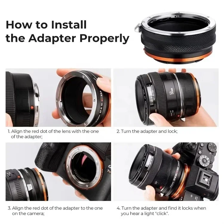 Concept Lens Mount Adapter Manual Focus Compatible,  Mount Camera