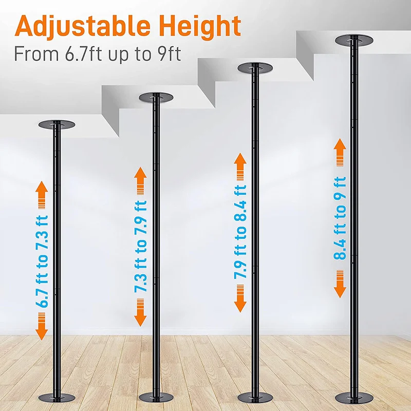 

Pole Dance Dance Pole Rotating Fixed Height Adjustable Dance Pole Professional Tubepromote sales