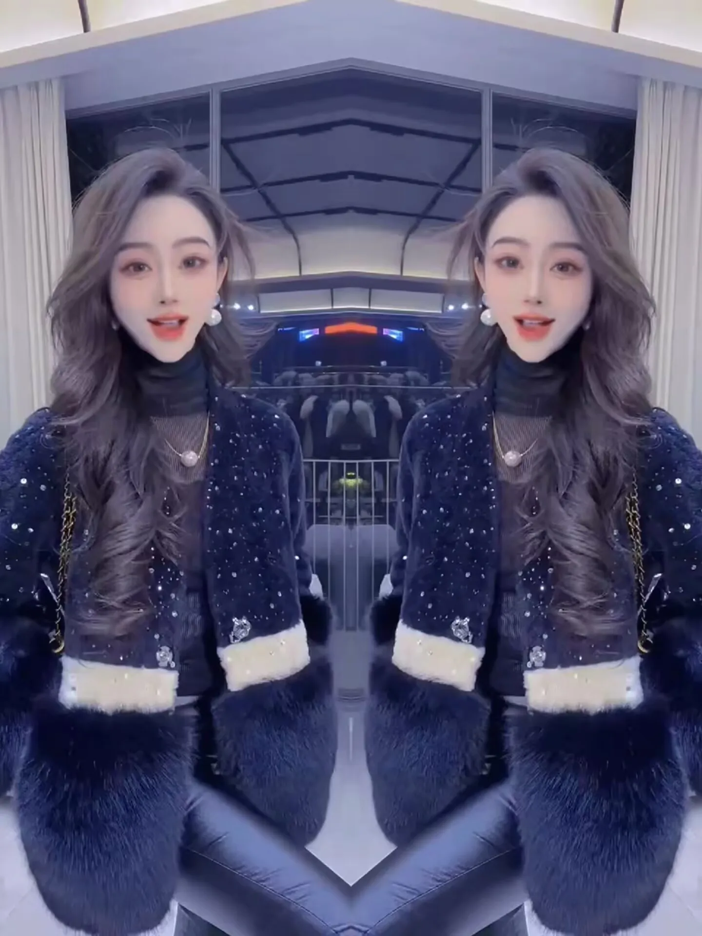 Jaqueta Feminina Casual Versátil e Elegante 2024 Outono Inverno Nova com Detalhes em Couro Design Elegante e Efeito Emagrecedor