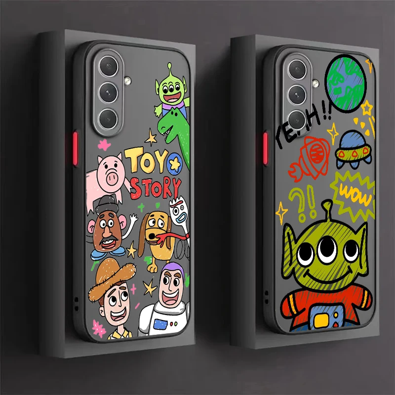 

Disney Toy Story Cute Frosted Translucent For Samsung Note 20 A35 A03 A54 A31 A22 A34 A14 A24 A04 A55 5G Funda Phone Case