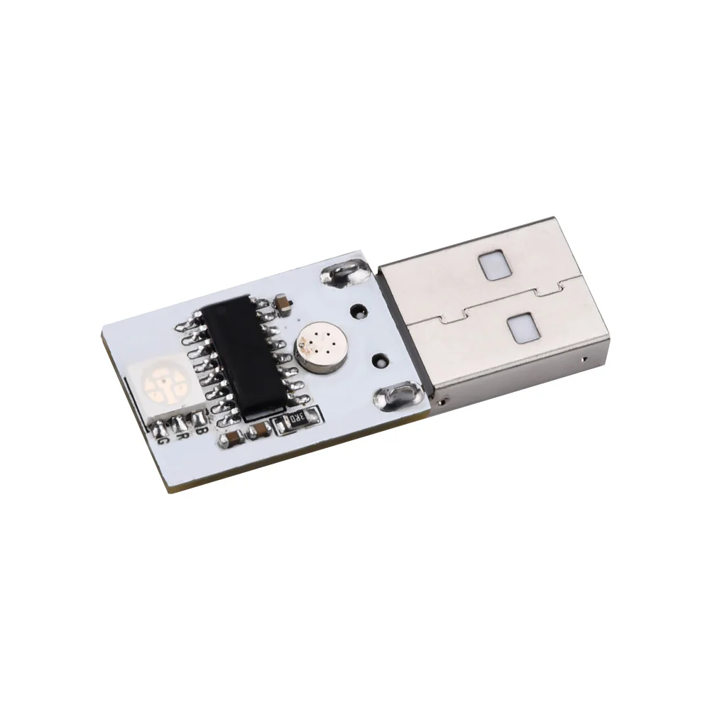 5V 1A LED Intelligent English Voice Control Night Light Module 6 Colors USB Voice Controlled Light Board Without Remote Control