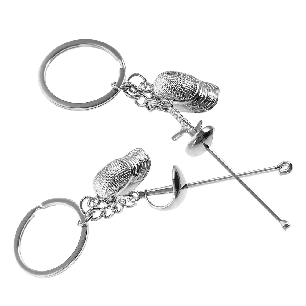 

Fencing Keychain Drum Ring Charms Outdoor Women Bag Golf Cart Christmas Party Favors Shackle