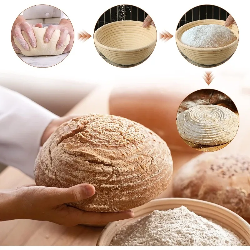 Bread Fermentation Basket PP Dough Proofing Basket Bread Fermentation Baking Pastry Making Home Kitchen Daily Baking Accessories