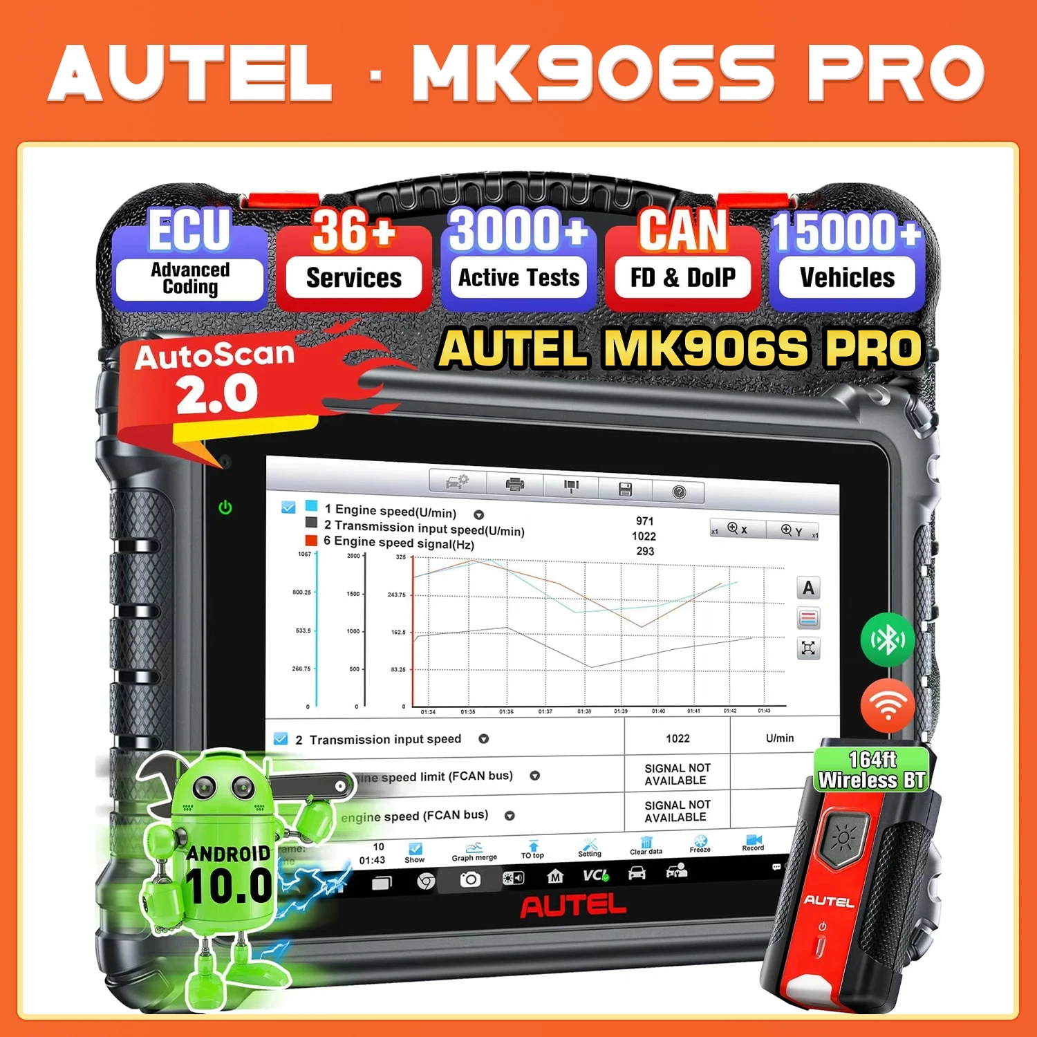 Autel MaxiCOM MK906S PRO MK906PRO Auto Diagnostic Scanner Release Diagnostic Tool OBD2 ECU Coding Diagnostic Tools PK MS906BT