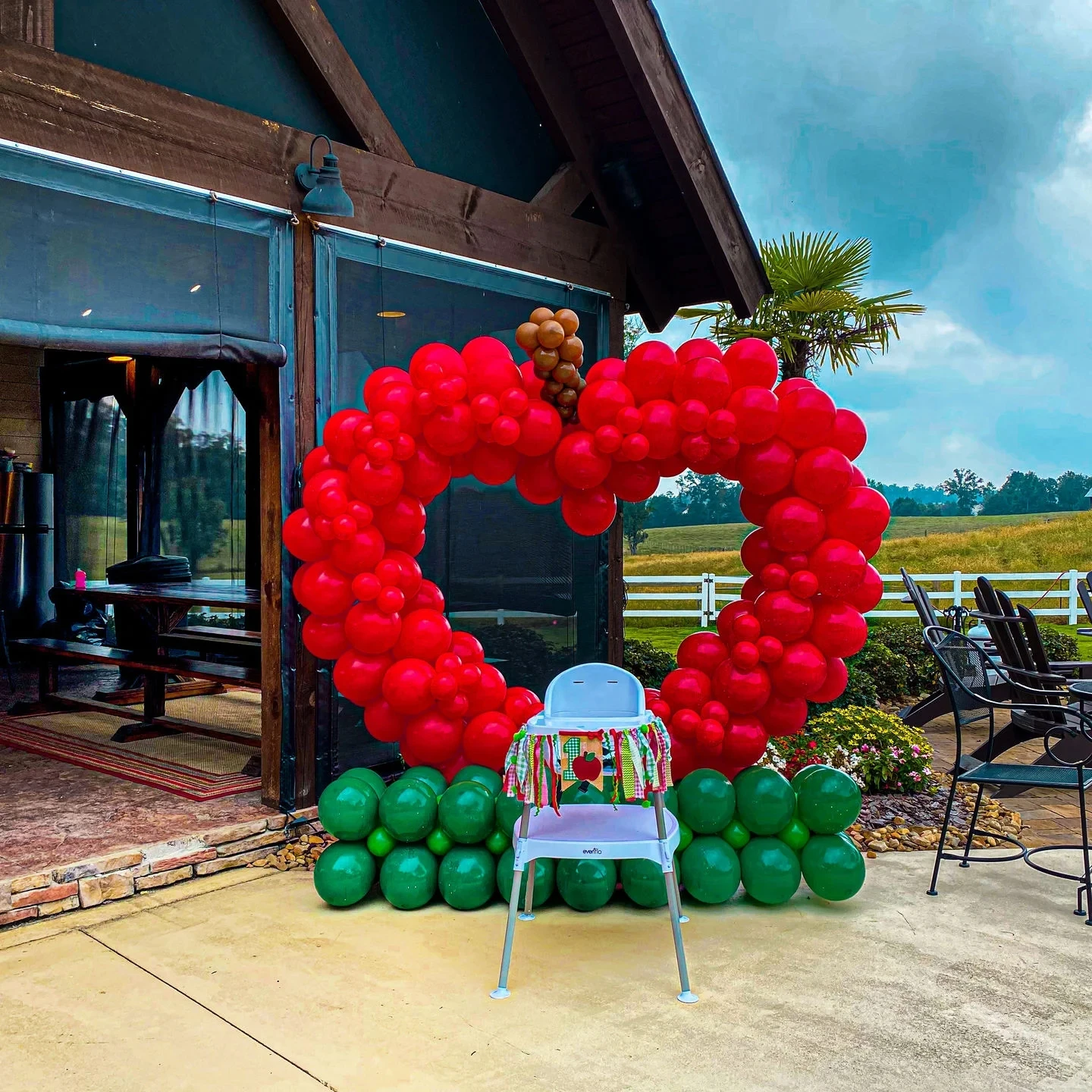 6,5 Fuß Party-Ballonbogen in Herzform, Blumen-Hochzeitsbogen, Fotohintergrund-Ständer, Herz-Hintergrund – Detail 4