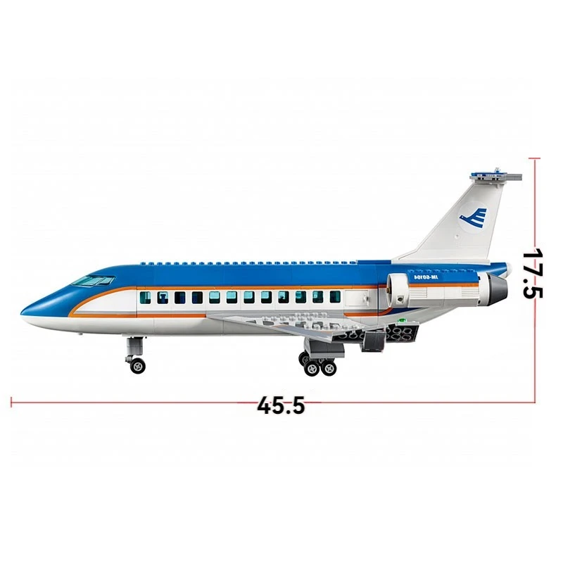 694 sztuk Klocki konstrukcyjne z serii City Airport Passenger Terminal Pasują do 60104 Zestaw do dekoracji wnętrz Model MOC Zabawki do samodzielnego