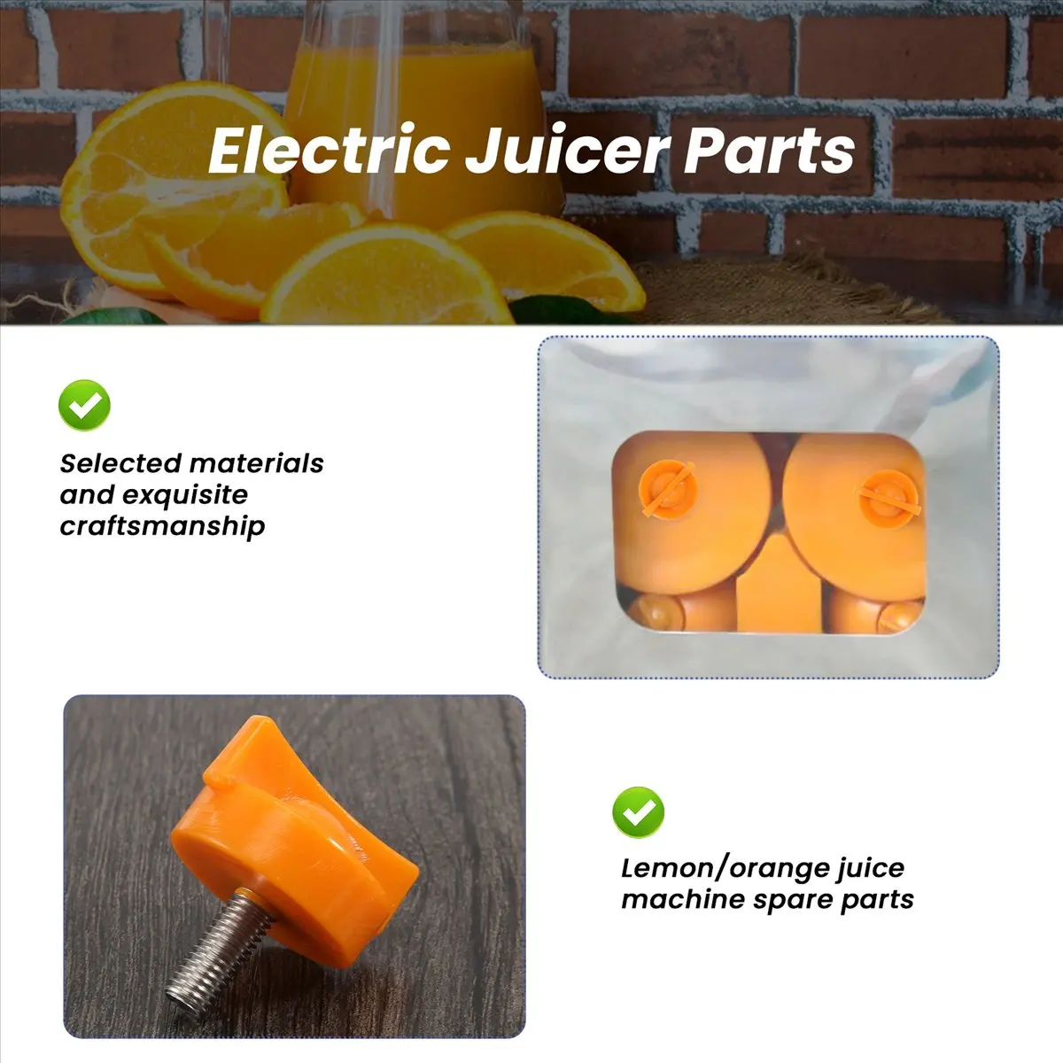 #54U 2 Pcs for XC-2000E Electric Orange Juicer Machine Spare Parts,Juicer Parts,(plastic + stainless steel)
