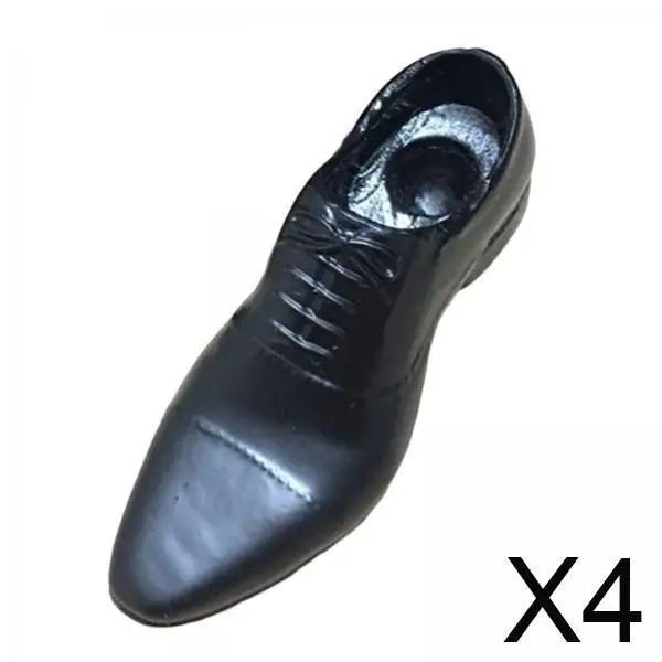 Chaussures classiques pour hommes, 4x 1:6, pour Costume de figurines de poupée de 12 pouces