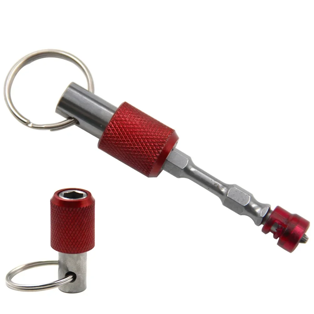

Rugged Hex Shank Screwdriver Drill Bit 5pcs Aluminum Alloy Carbon Steel Keyring Extension Bar Quick Release Structure