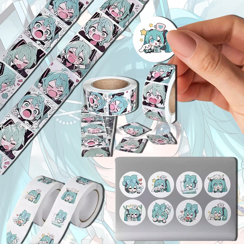 Kawaii Hatsune Miku DIY homemade anime patterns Good looks Handmade decorative closure stickers Birthday Christmas gifts