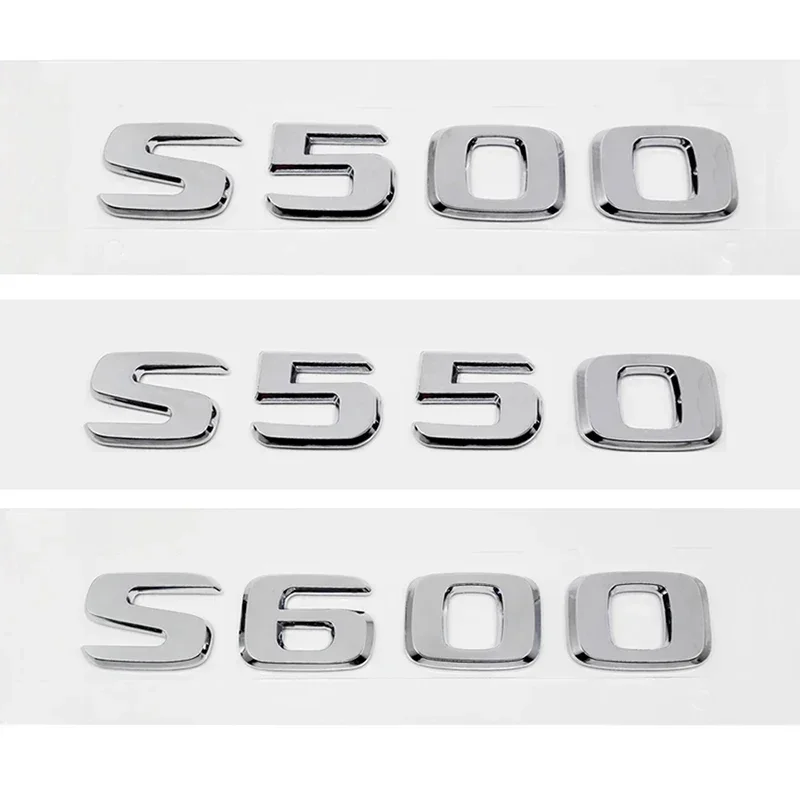 3d Auto Body Letters Sticker Achterste Staart Bumper Badge Voor Mercedes Benz S300l S320l S500l S500 S550 S600l S600 S 650 S Klasse