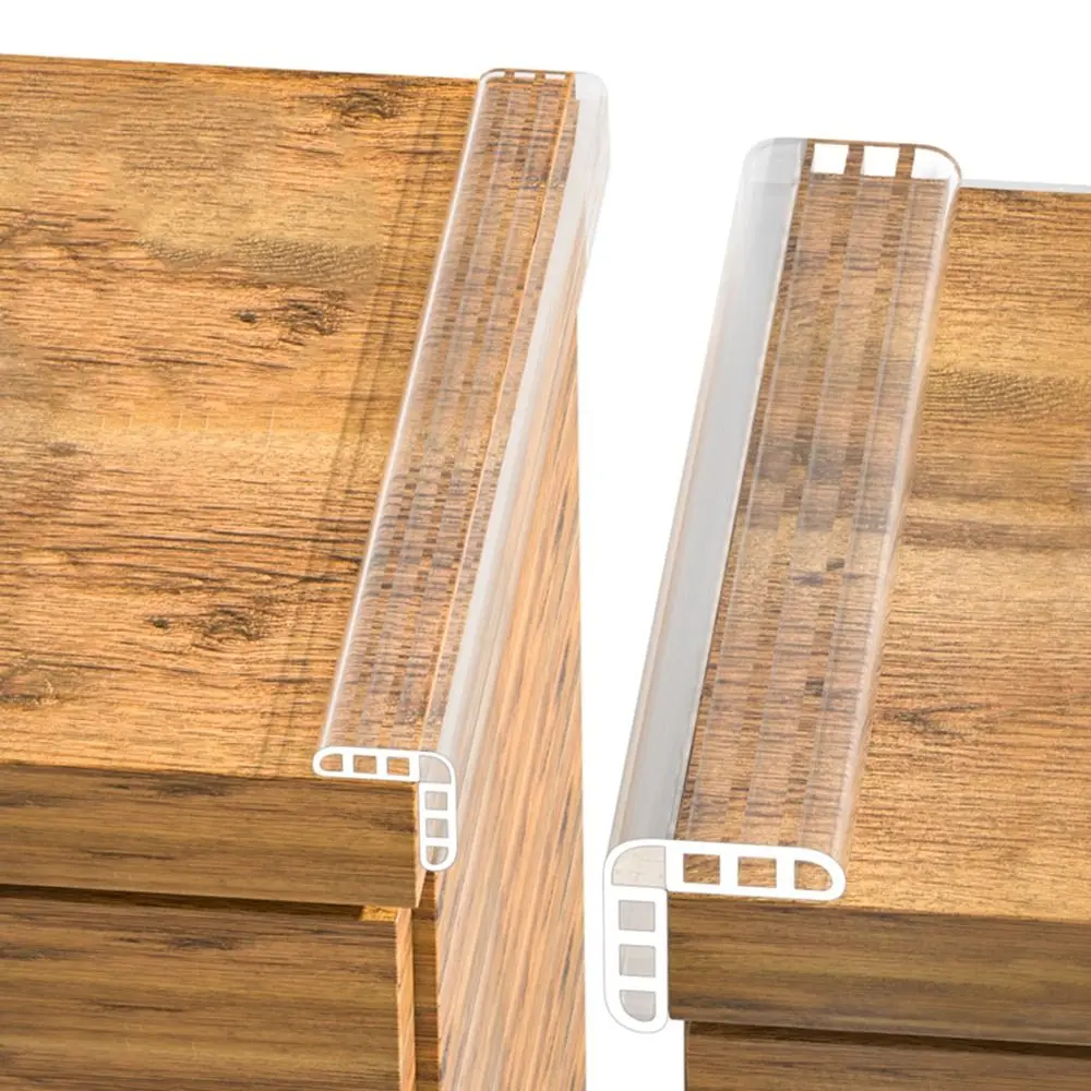 Tira protectora de esquina de PVC transparente a prueba de bebés, anticolisión Invisible, parachoques de muebles de Airbag suave de seguridad para niños