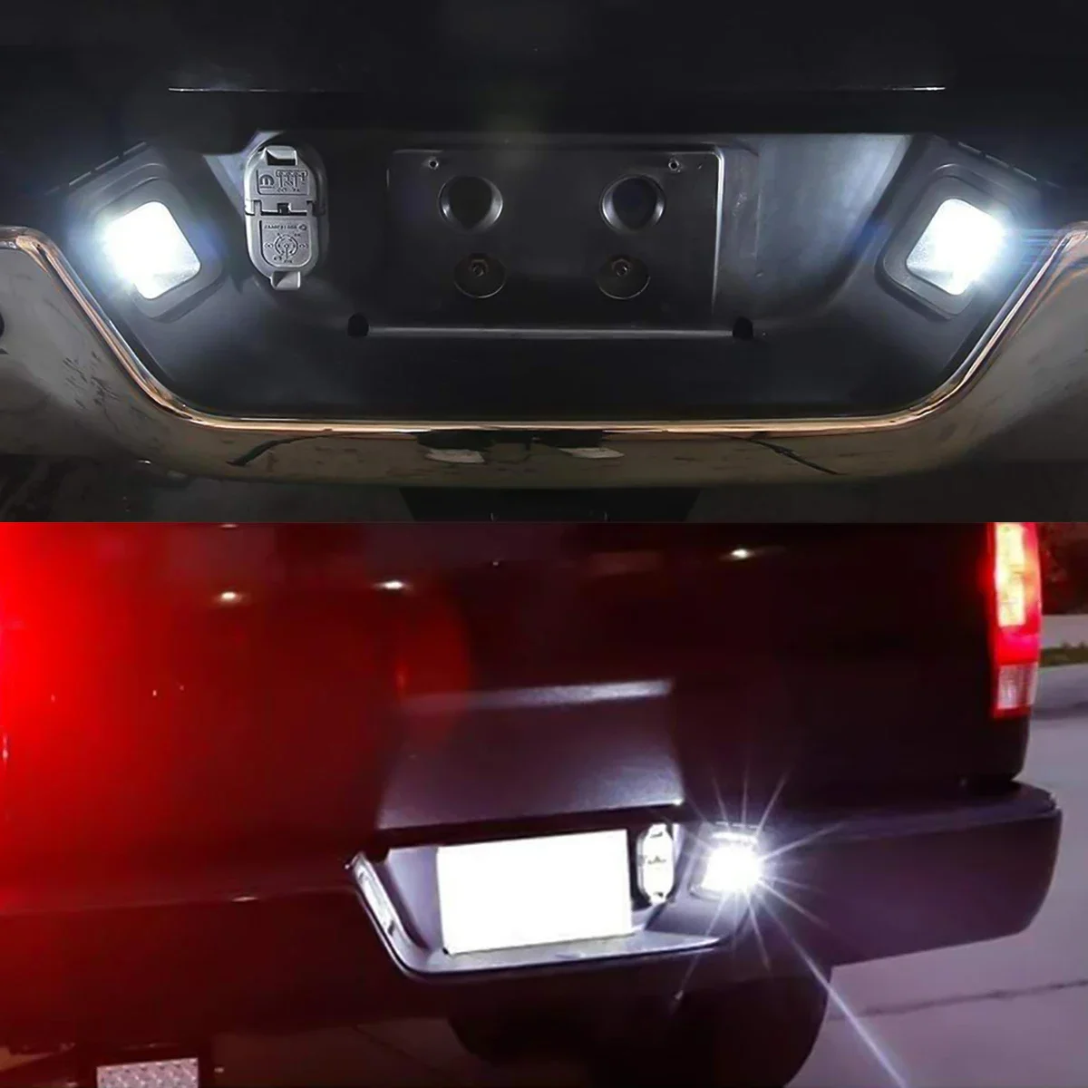 

1 Pair LED License Plate Light For 2003-2018 Dodge Ram 1500 2500 3500 License Plate Rear Bumper White Lights LED Lamps