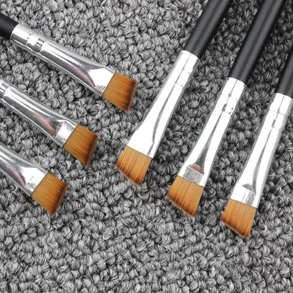 10Pcs Eyebrow Brush Kit High Quality Nylon Bristles Comfortable Wooden Handle Compact Mini Size for Home Use Brow