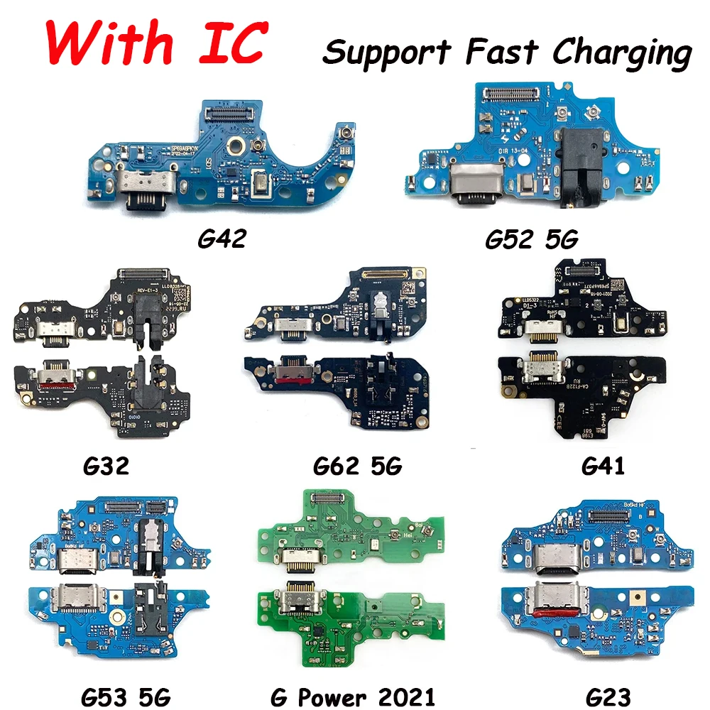 Fast Charger USB Dock Charging Dock Port Board With Mic Microphone Flex Cable For Moto G41 G22 G53 G62 G73 G32 G Power 2021