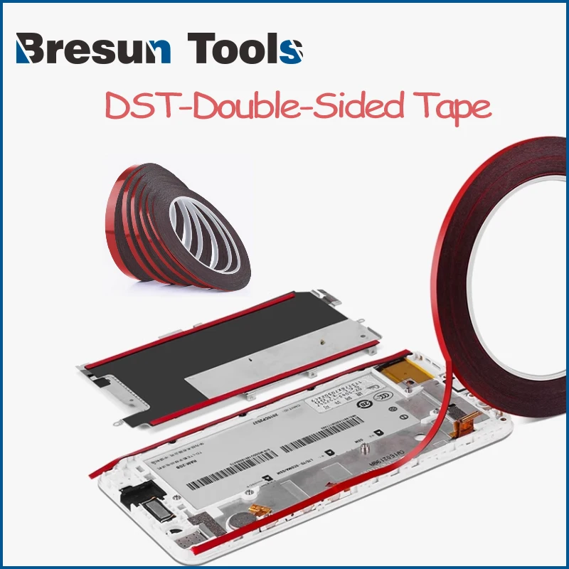 10 szt. 0,23 MM/0,3 mm grubości 10 m długości DST tylna pokrywa ekranu uszczelniająca dwustronna taśma z gąbką do tabletu taśma dwustronna
