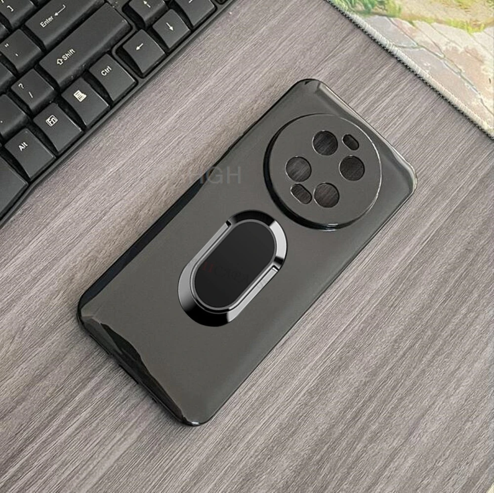 For Ulefone Armor 23 Ultra 6.78" 2023 Armor23 Ultra Back Ring Holder Bracket Phone Case Smartphone TPU Soft Silicone Cover