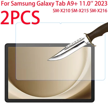 2 แพ็คสําหรับSamsung Galaxy Tab А9 + Plus 11 นิ้ว 2023 กระจกนิรภัยป้องกันหน้าจอสําหรับA9 + SM-X210 X215 X216 ป้องกันฟิล์ม