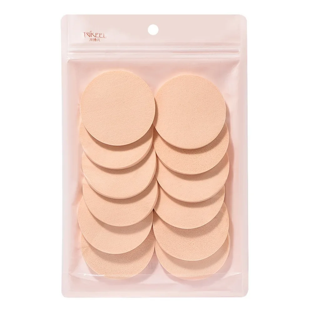 12Pcs Cosmetic Puff Makeup Super Soft Puff Wet Dry Dual Use BB CC Cream Contour Facial Makeup Sponge Portable Travel Beauty Tool