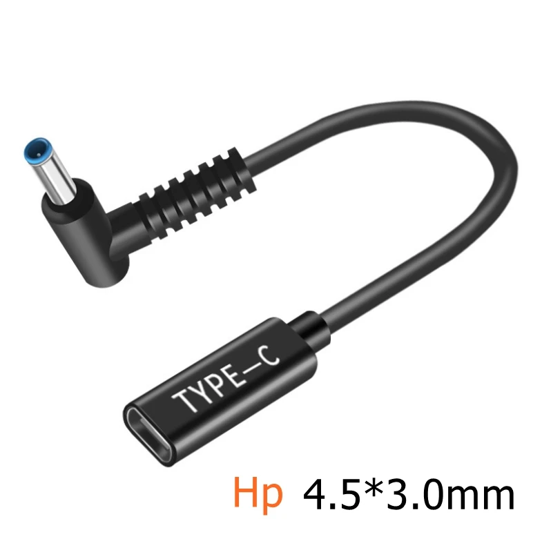 Tipo C PD Power Adapter Converter, DC cabo de conector, Cordfor Asus, HP, Dell, Toshiba, Laptop, 65W, USB 3.1, Laptop