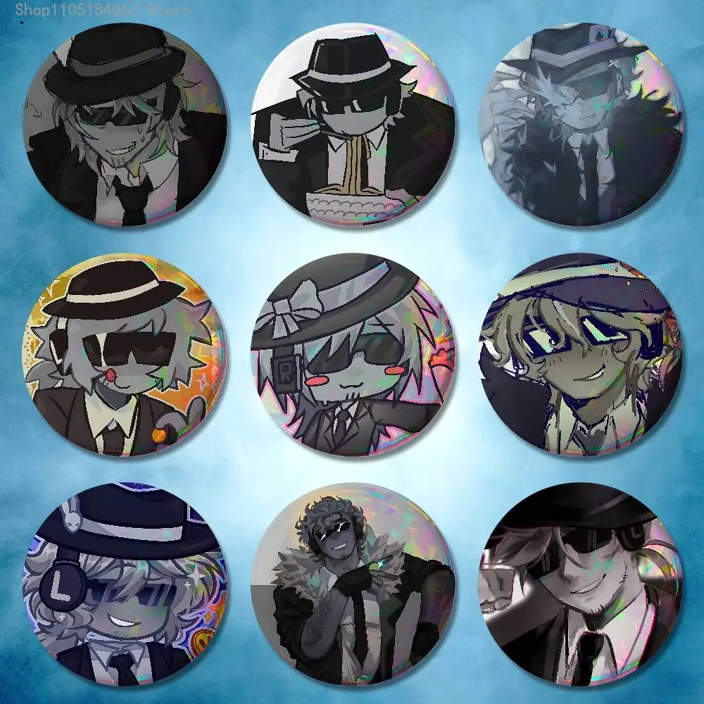 

F-ForsakenS Chance 58mm 44mm HD Print Brooch Badges Pretty Derby Round Display Brooches Lapel Pins