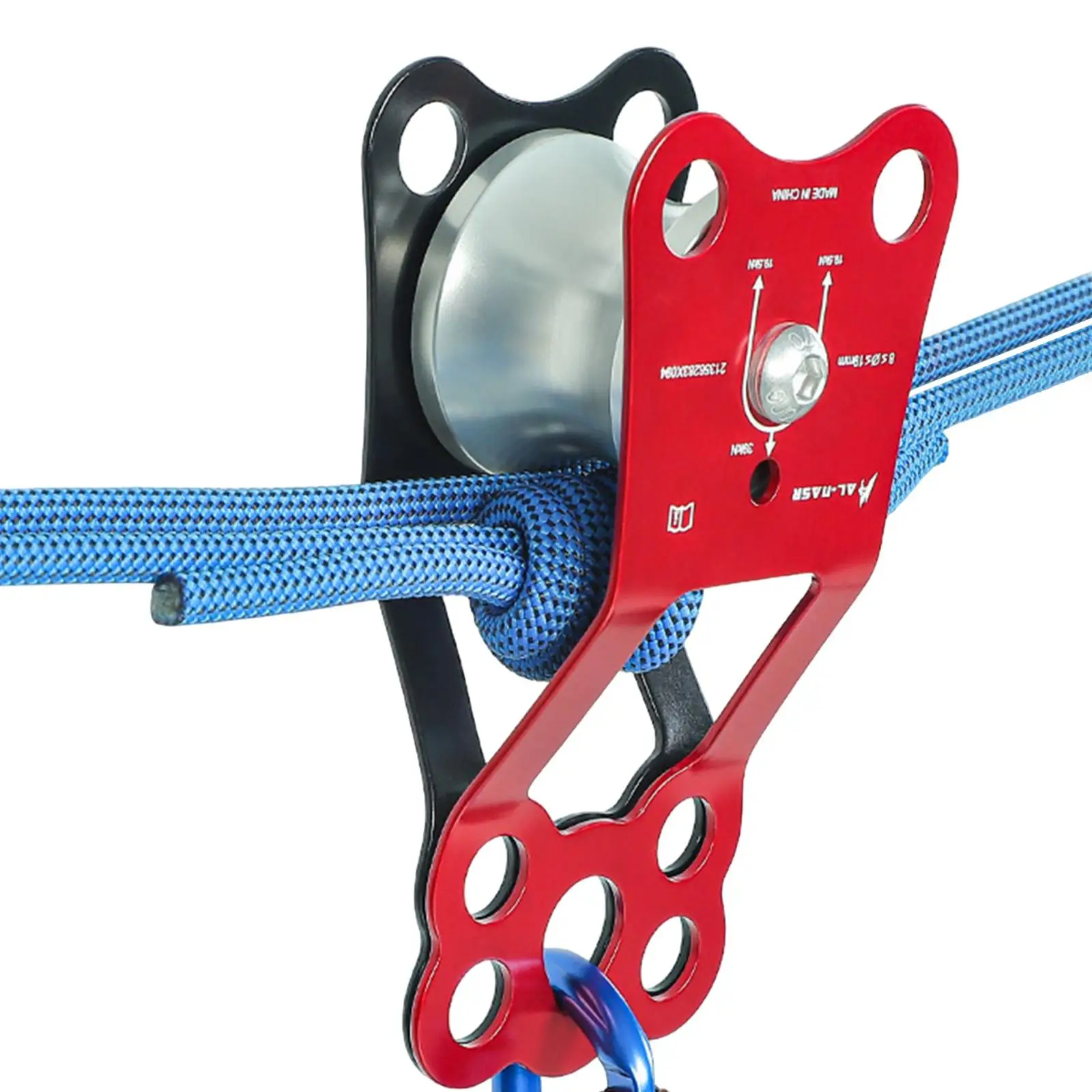 Cable Single Pulley Block Wheel Supplies for Tree Rigging Outdoor Rappelling