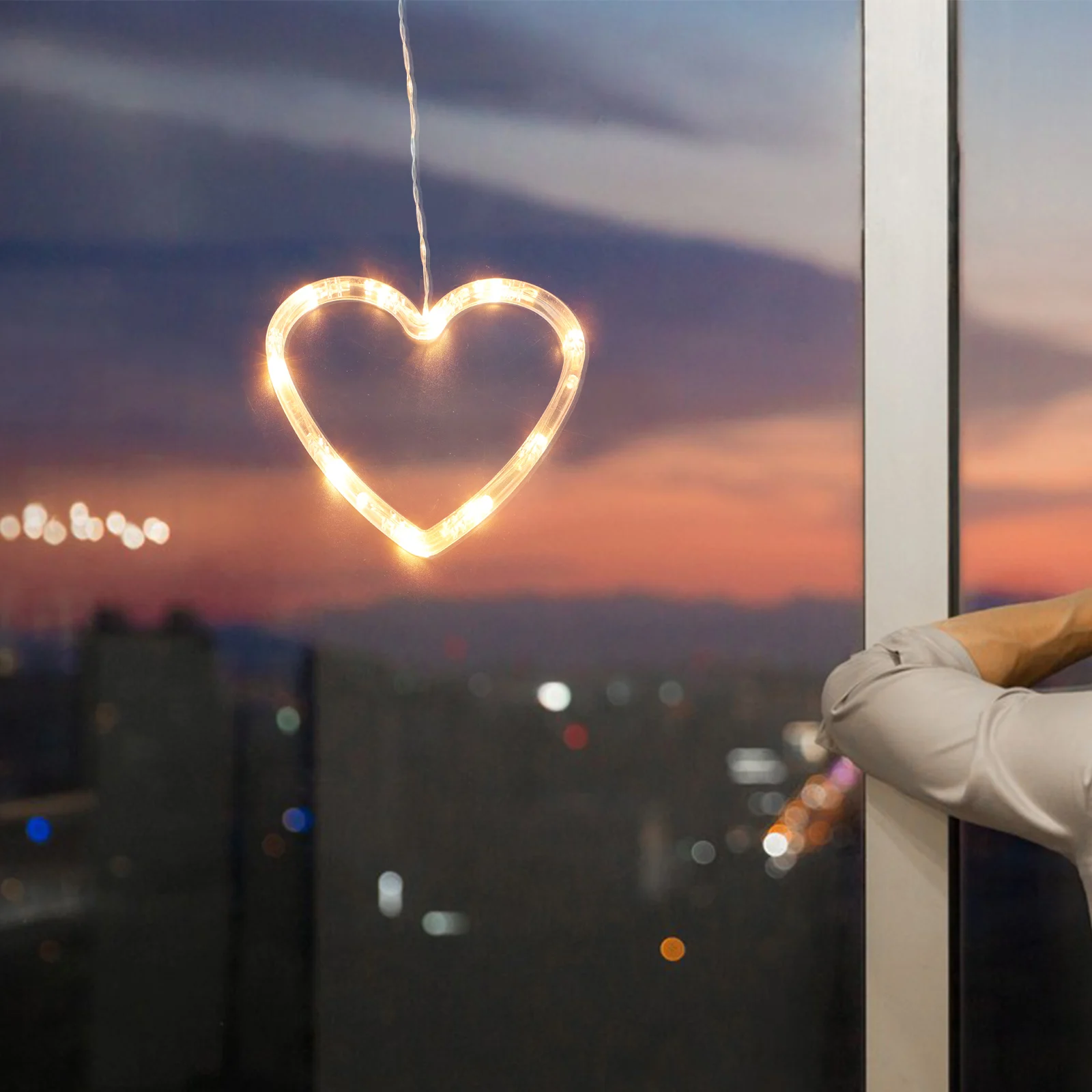 

3pcs Christmas Lamp Led Hanging Light Window Decorative Suction Cup Lamp Energy Saving Long Life Bright For Holiday Home