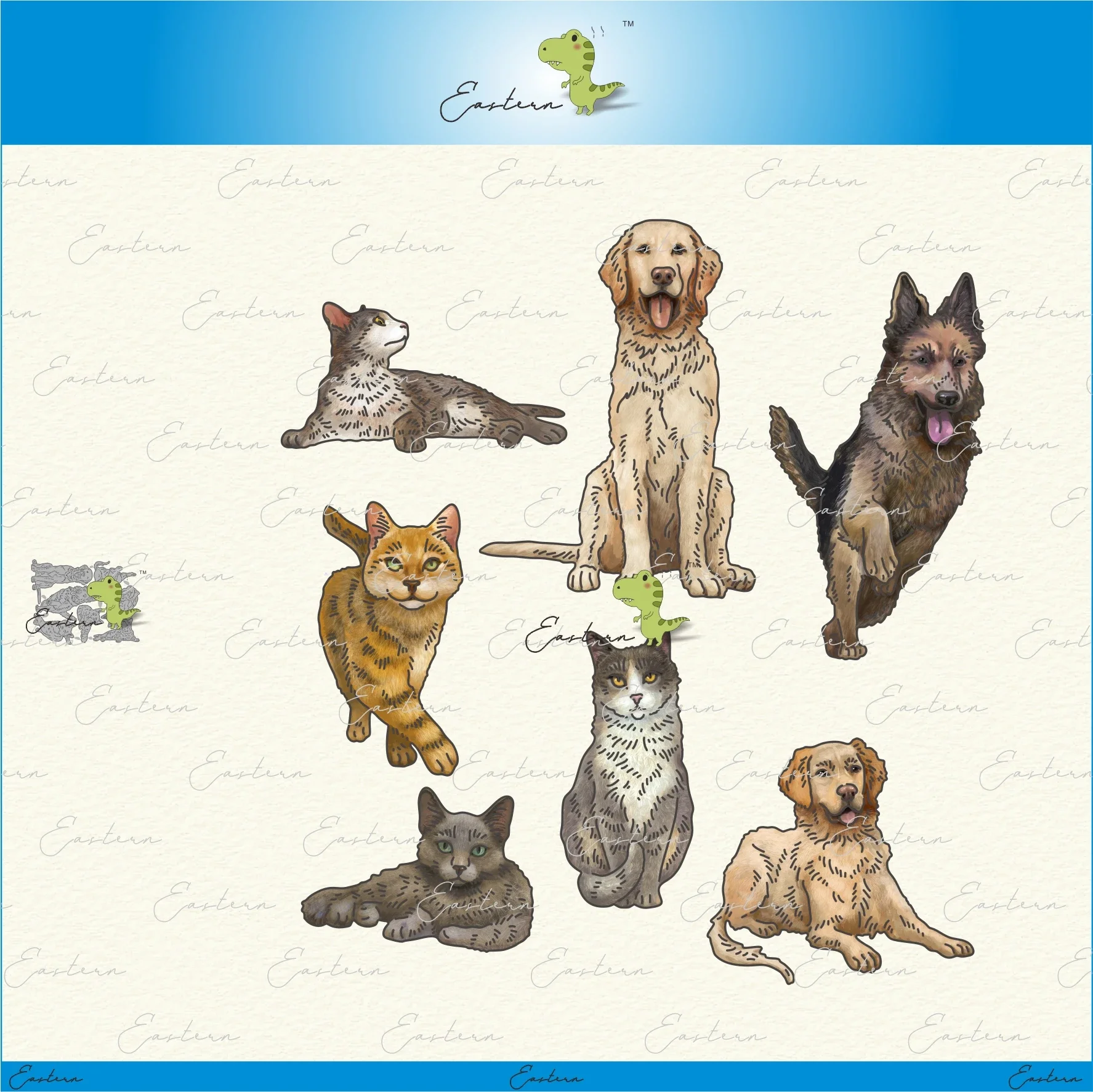 

Cat and Dog Collection metal cutting dies 2021 new diy molds Scrapbooking Paper Making die cuts crafts