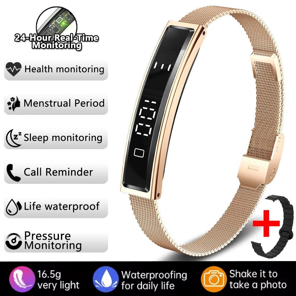 2026 Nieuwe Mode Vrouwen Slimme Armband Sportmodus Fitness Tracker Hartslag Gezondheid Monitoring IP68 Waterdicht Smart Horloge Mannen