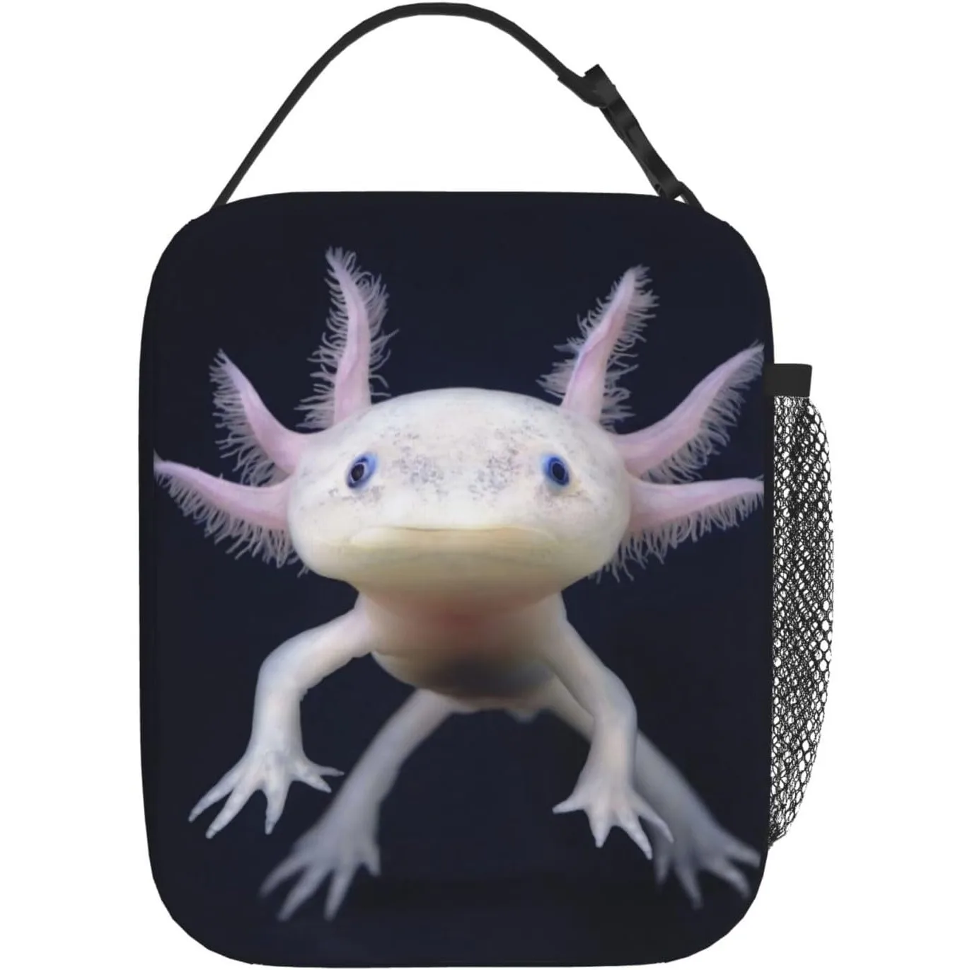 

Cute Kawaii Axolotl Ambystoma Mexicanum Portable Lunch Bag Insulated Lunch Box Reusable Totes For Women Men Work Picnic Camping