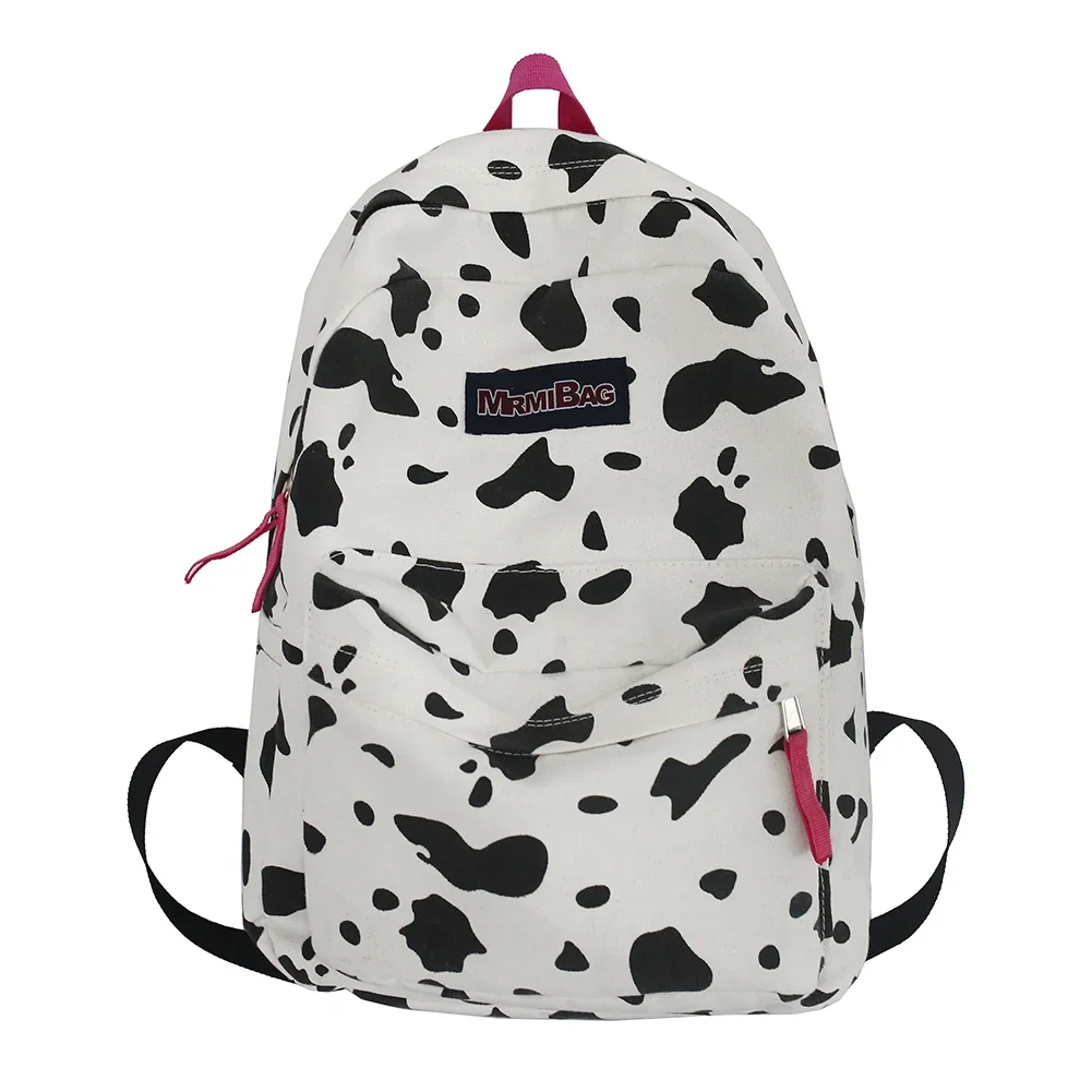 Preppy Style Canvas Zebra Cow Pattern Print Large Backpack Casual Women Handbags Teenager Girls Backpack Women Schoolbag