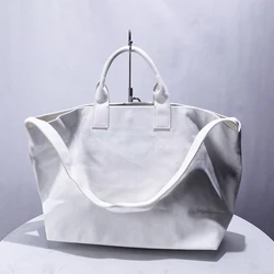 Casual Oversize Canvas Tote Bags For Women Luxury Designer Handbag Purse 2024 New In Top Handle Large Capacity Underarm Shoulder