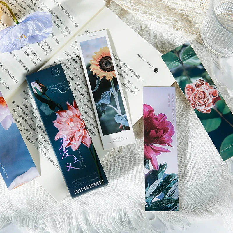 

30 Pcs/Set Creative Romanticism Series Bookmark DIY Art Aesthetic Book Markers Message Card Office Student Supplies