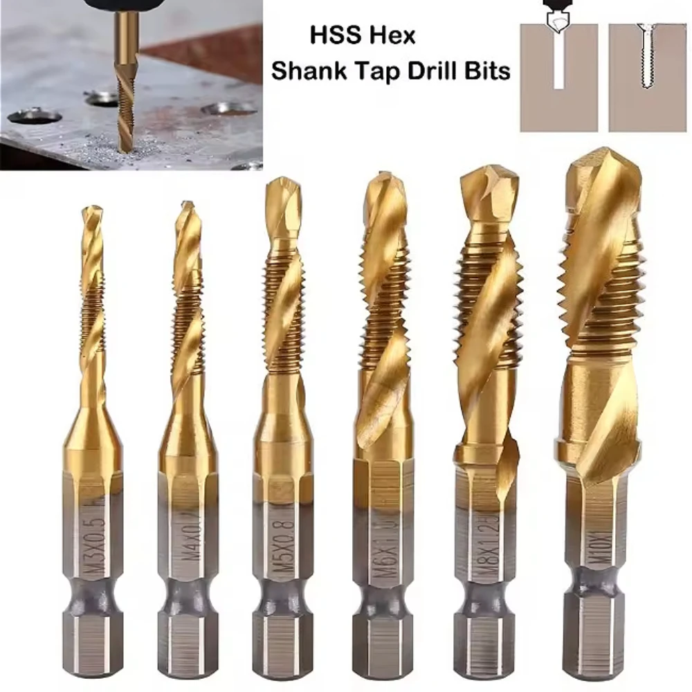 1Pcs Hex Shank Tita…