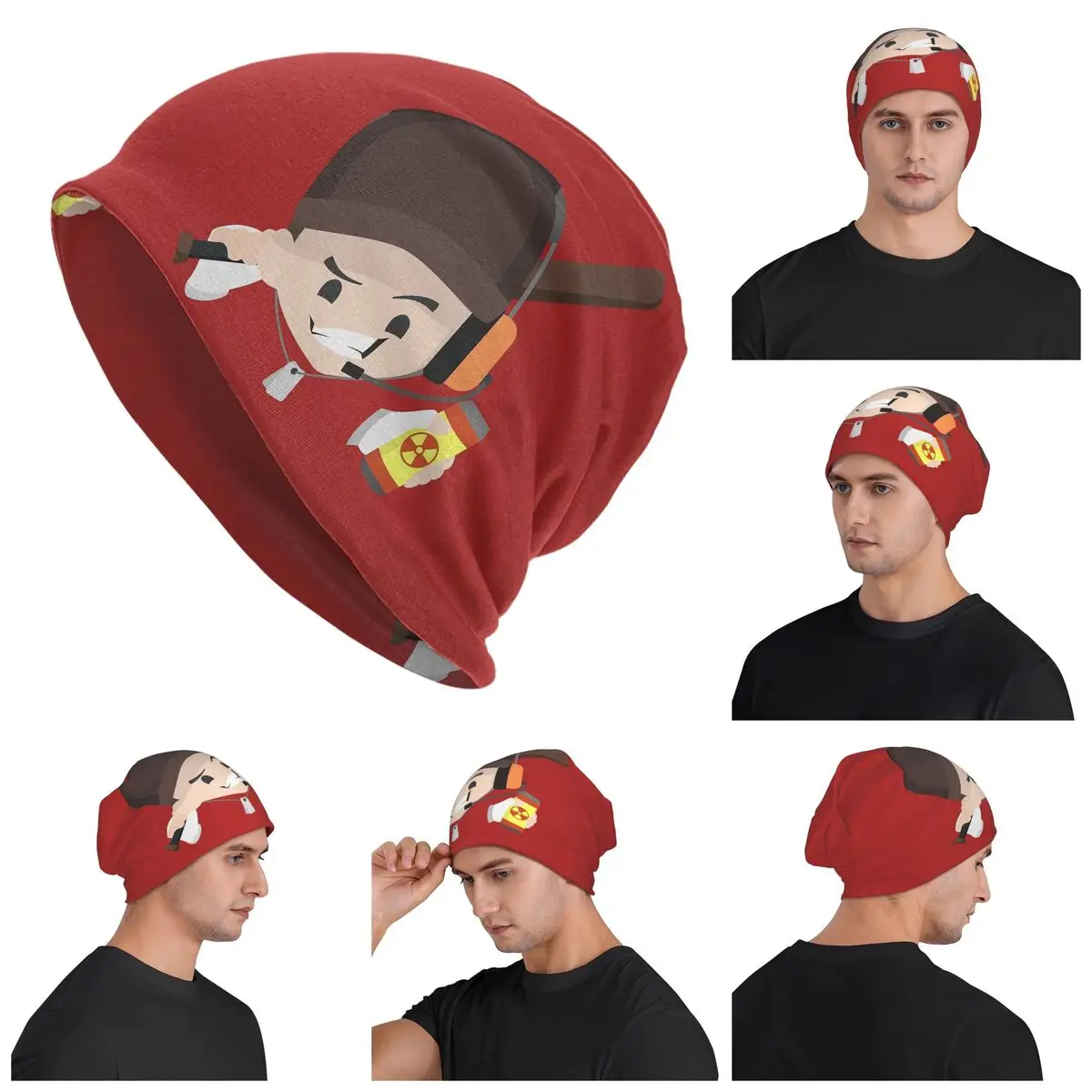 

Team Fortress 2 Warm Knitted Cap Hip Hop Bonnet Hat Autumn Winter Outdoor Beanies Hats for Unisex Adult