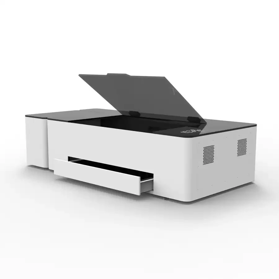 

HLONGDA W3 Small Desktop CO2 Laser Engraving Cutting Machine 60W Water-Cooled AI/DXF Support for Acrylic Wood Plastic Paper CNC