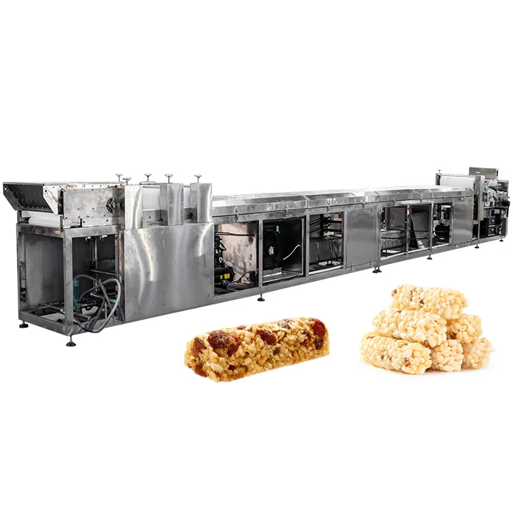 Máquina automática de sésamo, maní, turrón suave, caramelo, nueces dulces, cereales, Chocolate, fecha, corte energético, máquina formadora de barras de proteínas