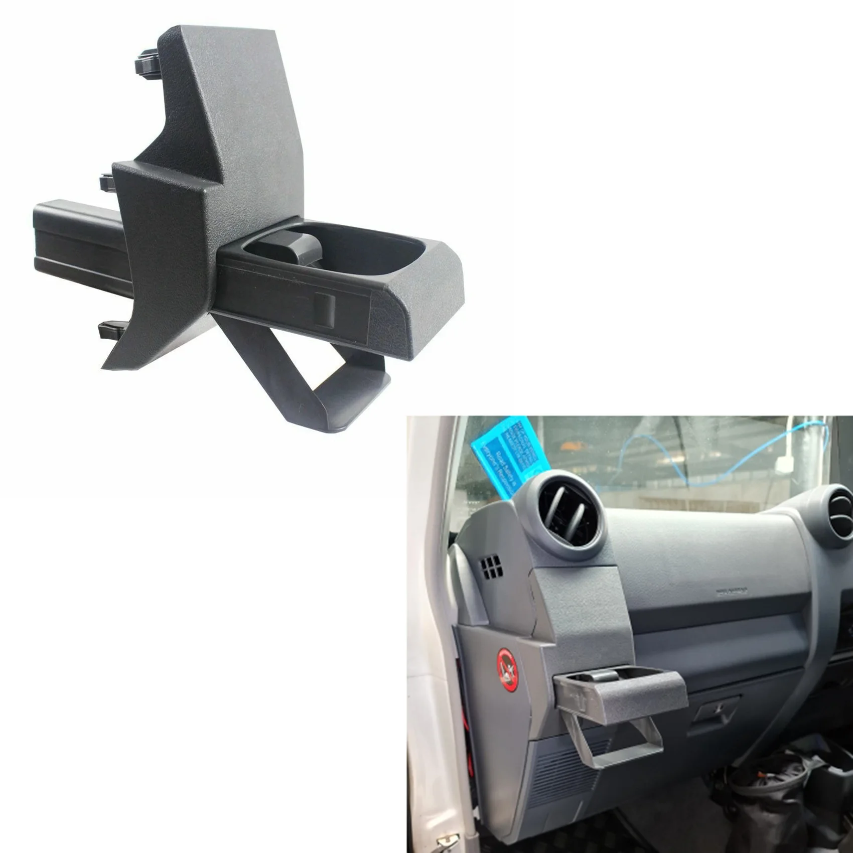 B78B-Car RHD Passenger Side Drink Coffee Cup Holder For Toyota Land Cruiser 70 Seires LC70/71/75/76/77/78/79