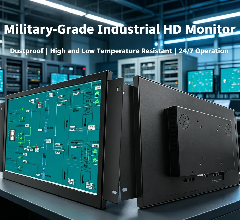 Plug-and-Play Panel PC Display: 12V Power, 300cd/m² Brightness, 16:10 Ratio, Clamp & Flush Mount Options