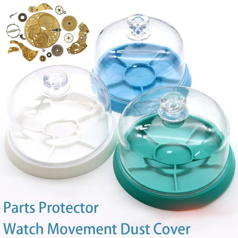 Watch Movement Dust Cover Parts Protector Watch Parts Holder Tray Watchmakers Repair Tools Moistureproof Anti-dust Storage Box