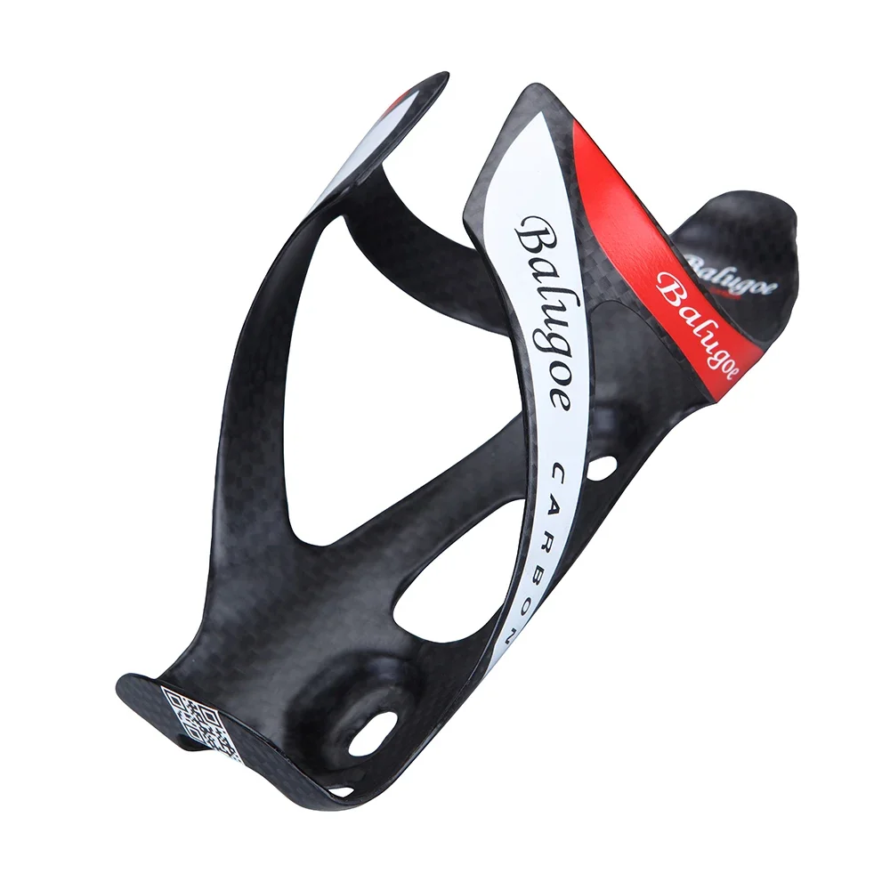 BALUGOE Label Carbon Fiber 3K Matt Shiny Bottle Cage Mountain Road Bike Water Cup Holder Folding Bicycle Water Bottle Rack 74mm
